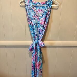 Lilly Pulitzer Blue and Pink Patterned Dress